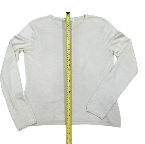 Holt Renfrew Classics Golden Cream Silk Blend Crewneck Sweater Size S - Picture 7 of 12